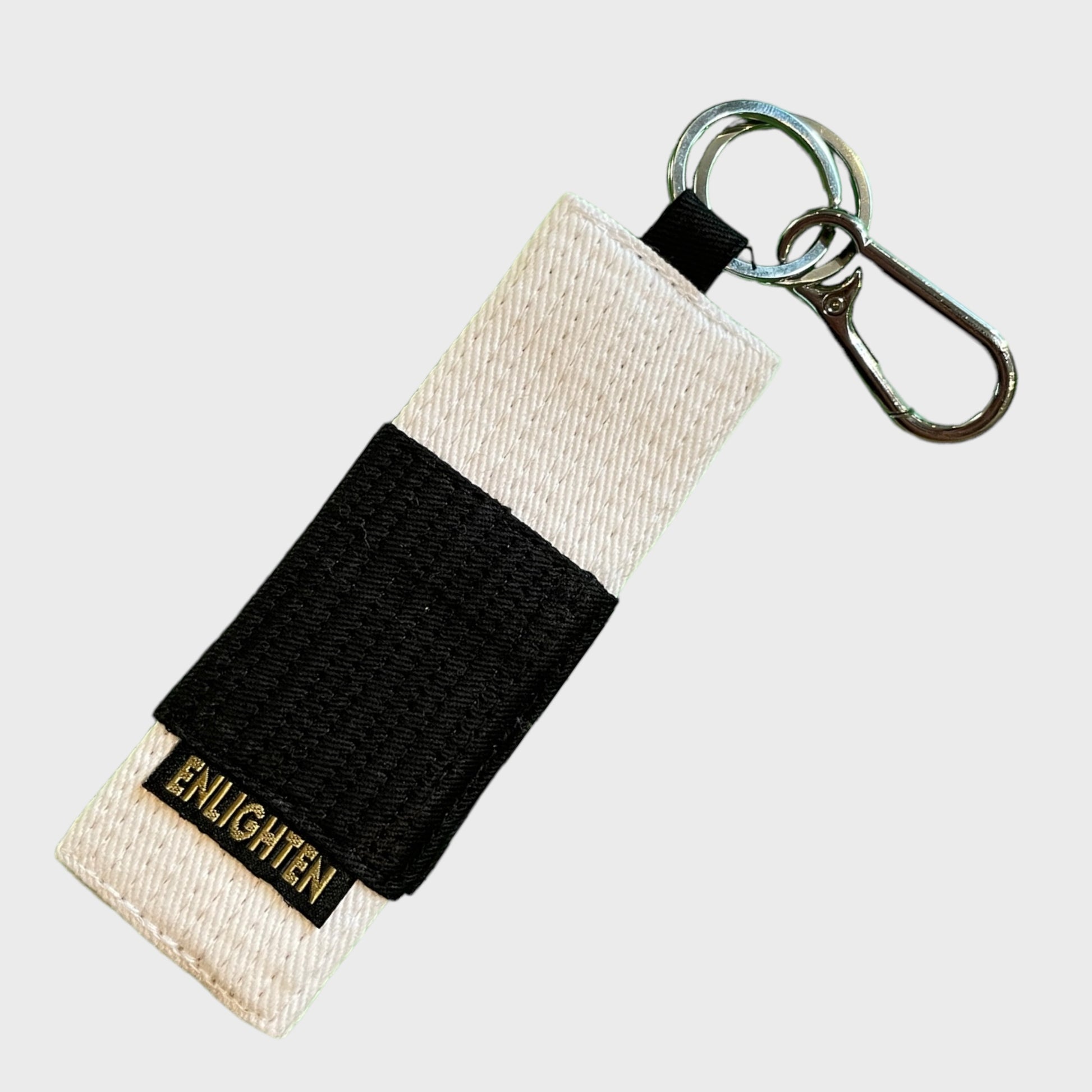 Made in the UK BJJ white belt keyring