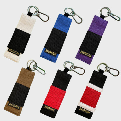 Made in the UK BJJ belt keyring 