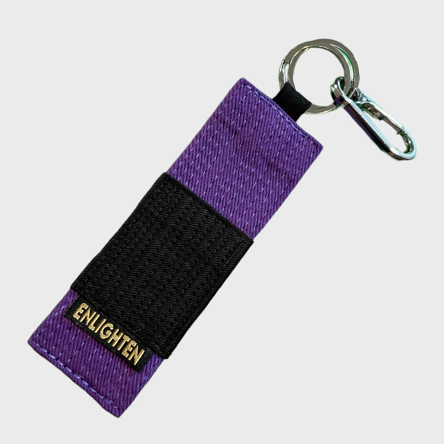 Made in the UK BJJ purple belt keyring